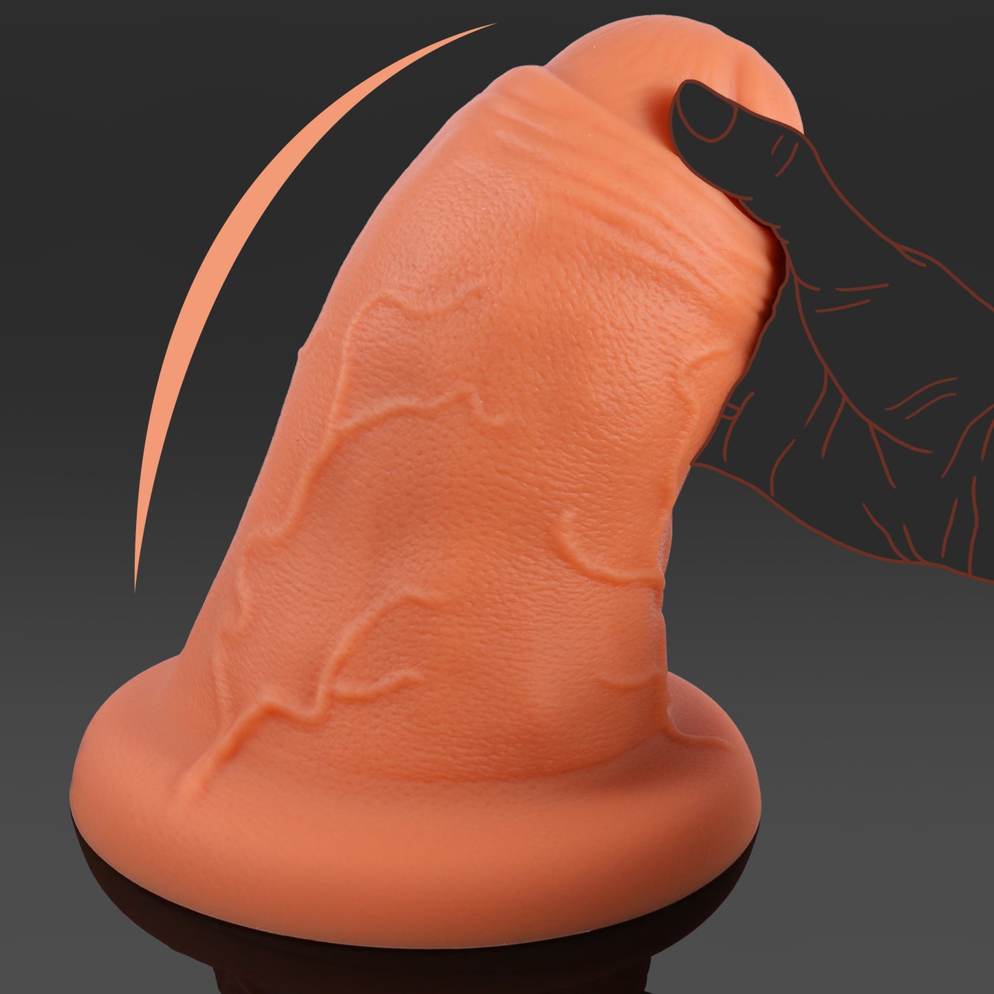 3.0" to 4.2" Wide Huge Anal Plug Dildo,7.87 Inch XL Short Fat Giant Butt Plug Cone Dildo,Dual-Density Silicone Uncut Dildos with Foreskin,Large Anal Stretcher Trainer for Wonen and Men Anal Toy Paly