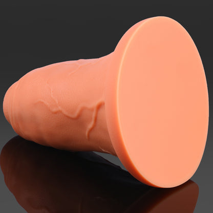 3.0" to 4.2" Wide Huge Anal Plug Dildo,7.87 Inch XL Short Fat Giant Butt Plug Cone Dildo,Dual-Density Silicone Uncut Dildos with Foreskin,Large Anal Stretcher Trainer for Wonen and Men Anal Toy Paly